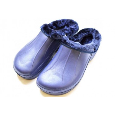 Papuci de casa pentru barbati bleumarin cu blanita detasabila 4002